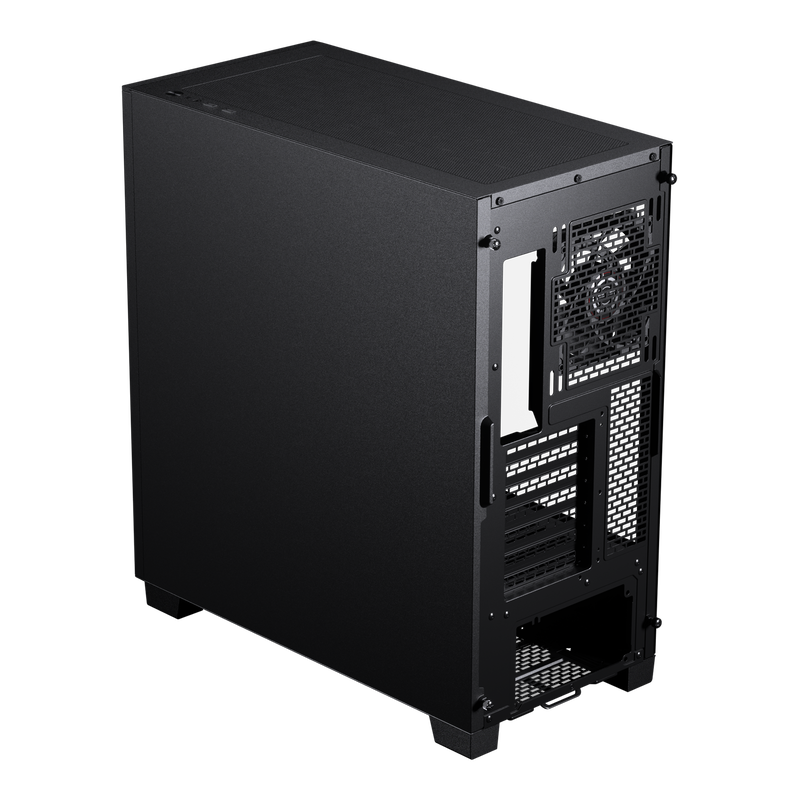 Phanteks XT Pro kabinett midtårn herdet glass svart nærbilde av vifte