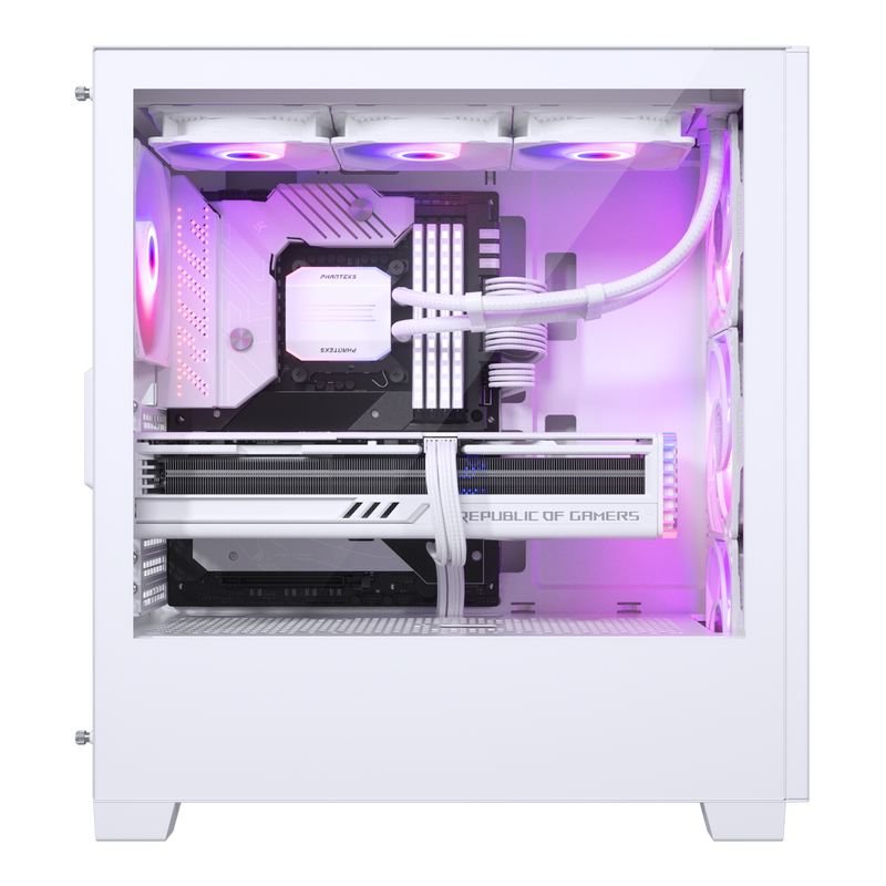 PHANTEKS XT Pro Ultra + Glacier One 360M25 Gen2 nærbilde av RGB-vifter