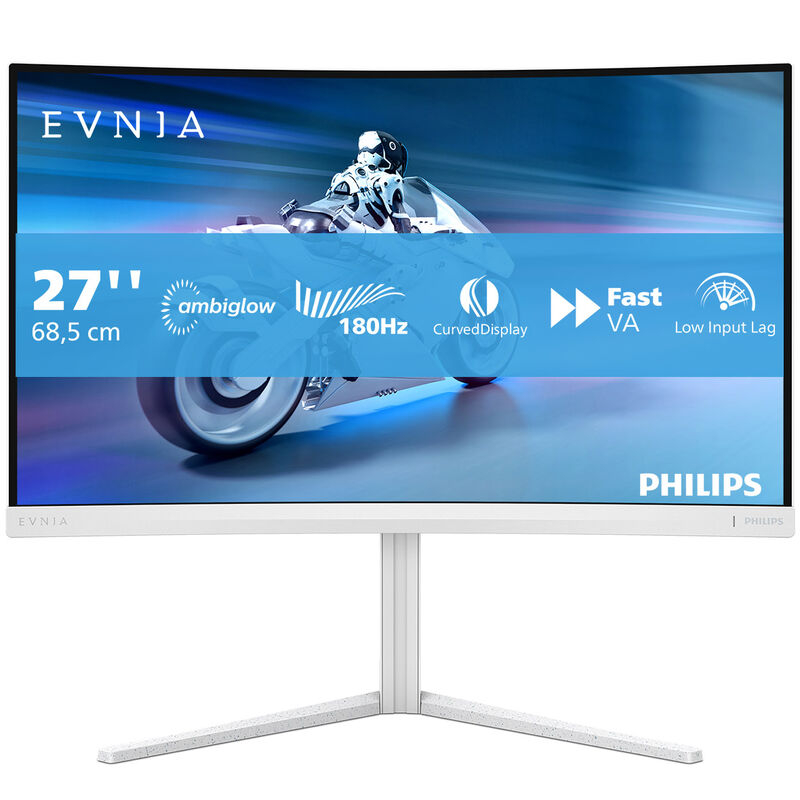 Philips Evnia 27M2C5201L 27" curved gamingskjerm forfra