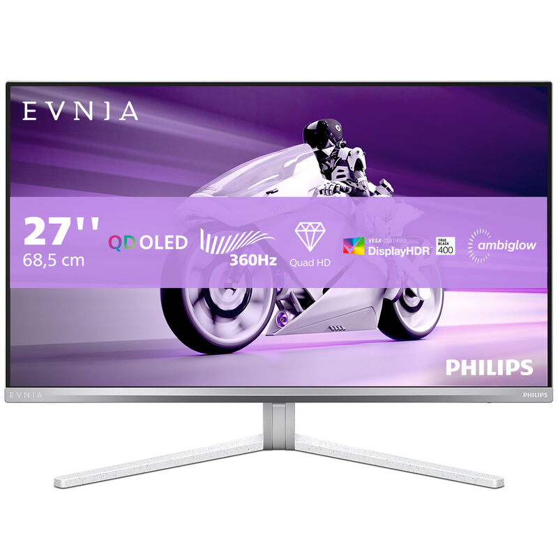 Philips Evnia 27M2C5501 gamingskjerm bakside med tilkoblinger