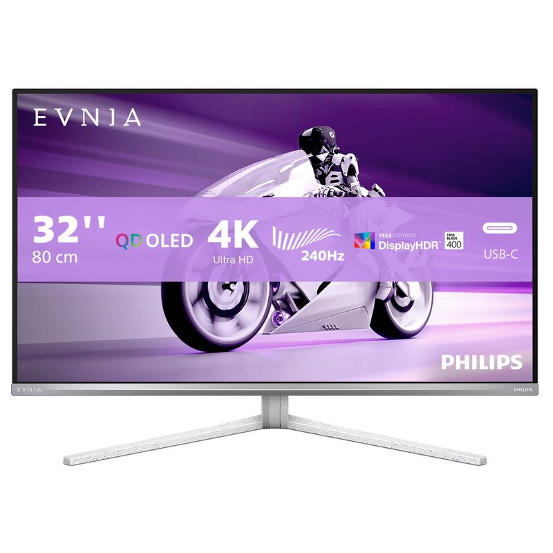 Philips Evnia 32M2N8900 32" 4K gamingskjerm forfra