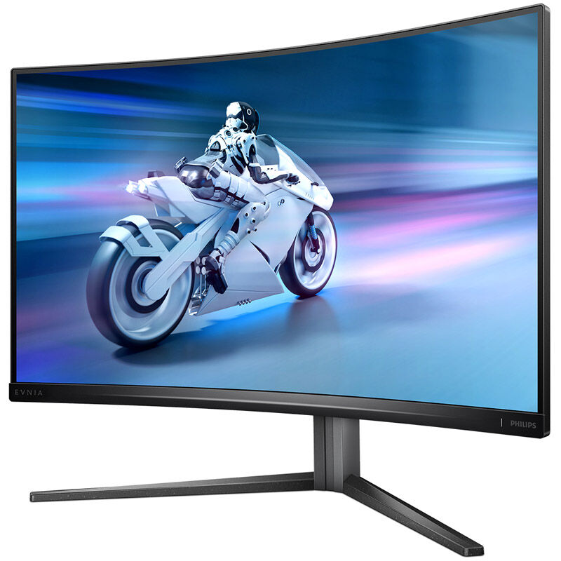 Philips Evnia 5000 32M2C5500W montert på skrivebord