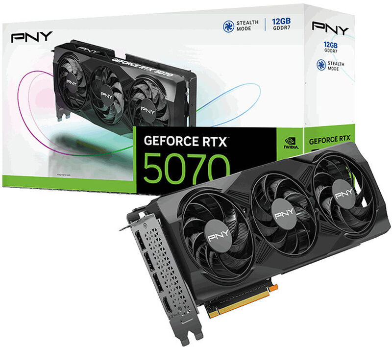 PNY GeForce RTX 5070 OC Edition grafikkort forfra