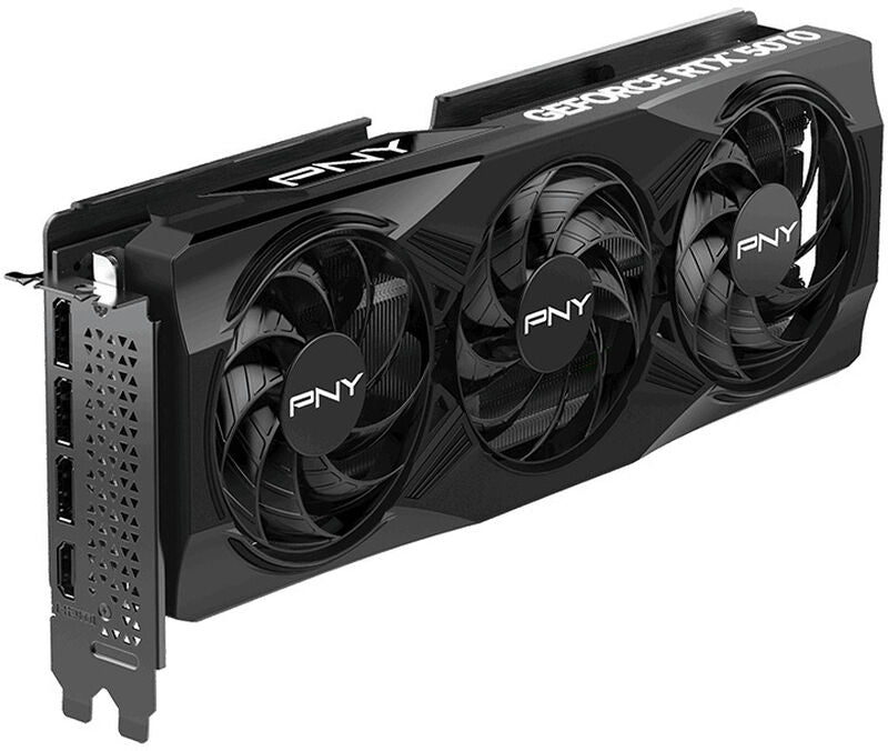 Montert PNY GeForce RTX 5070 OC Edition grafikkort i PC