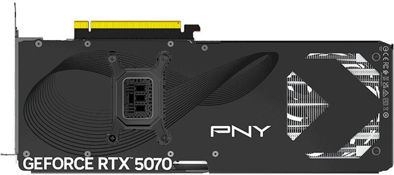 PNY GeForce RTX 5070 OC Edition grafikkort detalj av tekstur