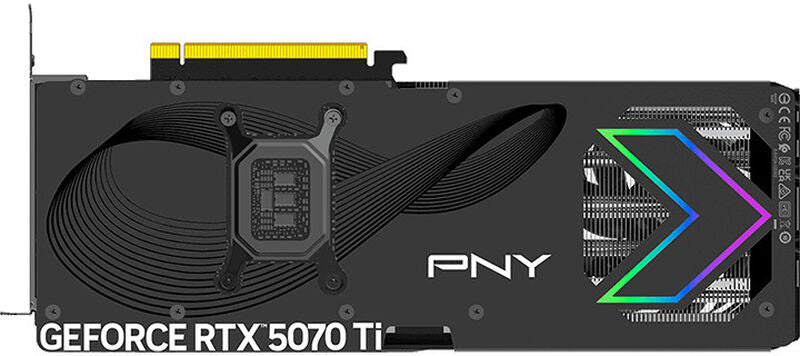 PNY GeForce RTX 5070 Ti Epic-X OC ARGB grafikkort emballasje