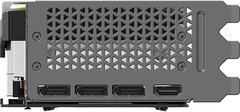 Oversikt av PNY GeForce RTX 5070 Ti Epic-X OC ARGB grafikkort vifter
