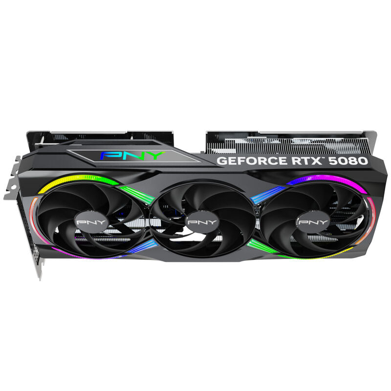 Kjøleventilatorer på PNY GeForce RTX 5080 Epic-X OC RGB grafikkort
