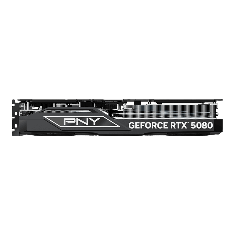 PNY GeForce RTX 5080 Triple Fan grafikkort sideprofil