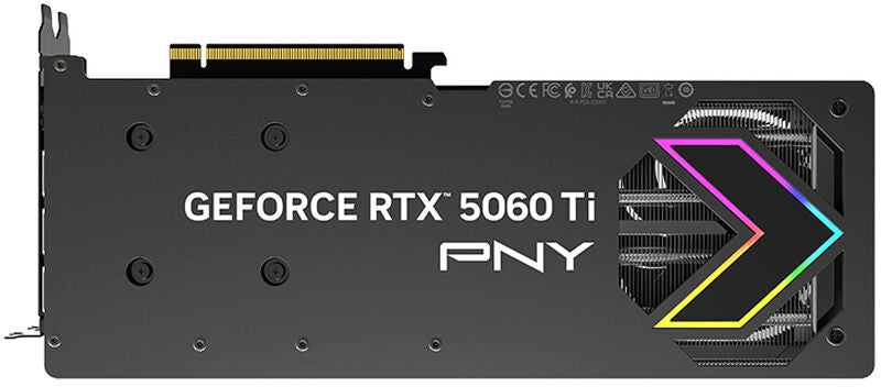 PNY RTX 5060 Ti Epic-X RGB OC grafikkort med refleksjon
