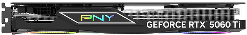 Sideprofil av PNY RTX 5060 Ti Epic-X RGB OC grafikkort