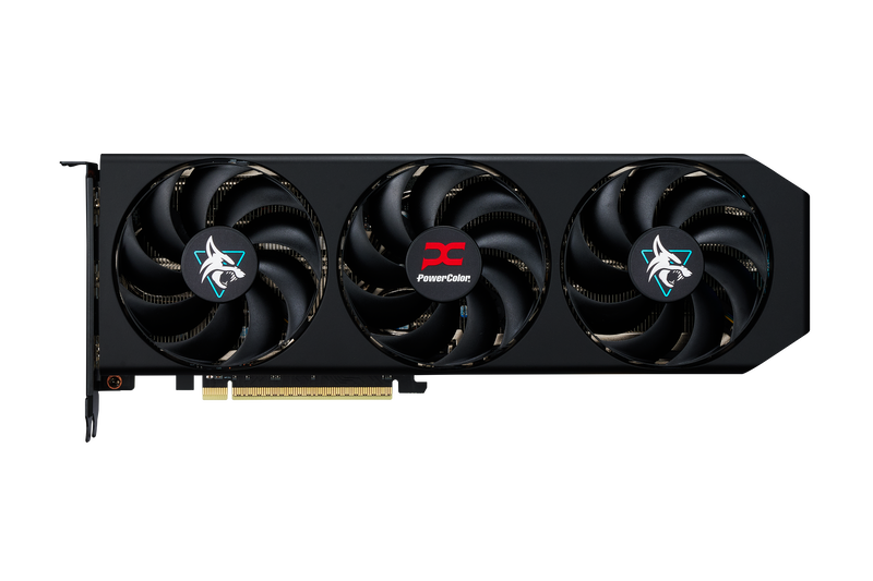 PowerColor Hellhound RX 9060 XT grafikkort detalj av vifte