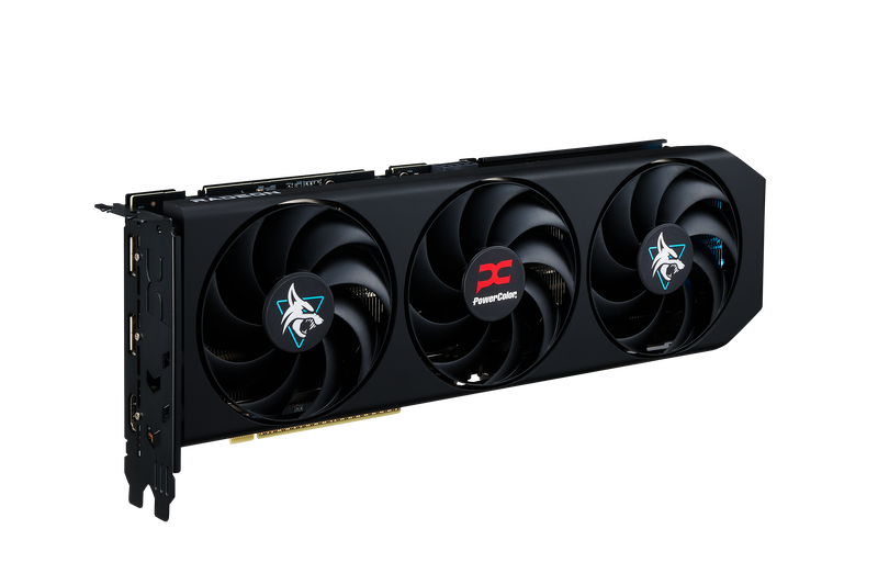 PowerColor Hellhound RX 9060 XT grafikkort montert i PC