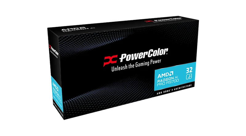 PowerColor Radeon AI PRO R9700 grafikkort bakside