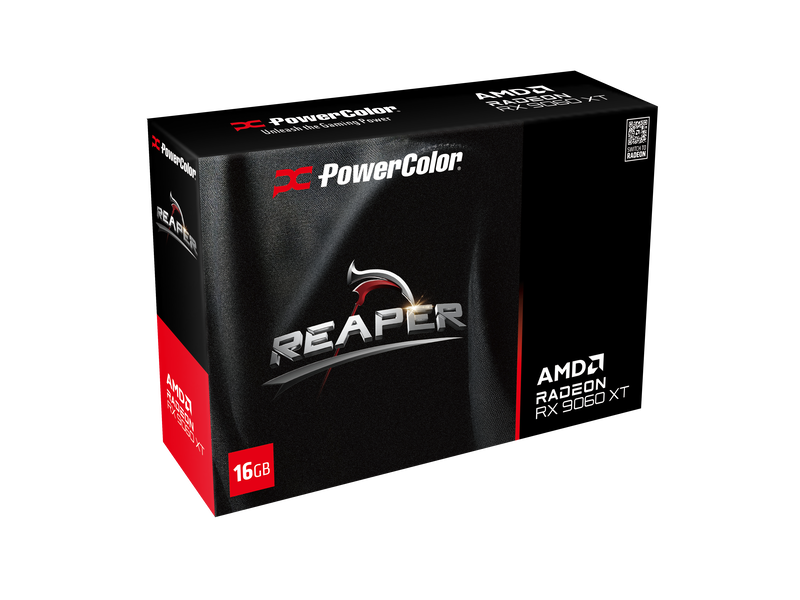 PowerColor Reaper RX 9060 XT grafikkort bakside