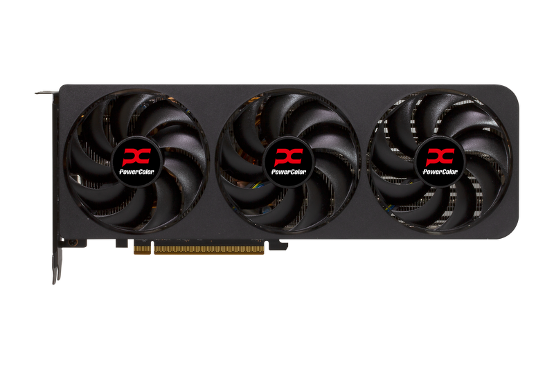 PowerColor Reaper RX 9070 grafikkort 16 GB detalj av vifter