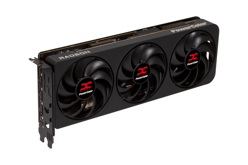 PowerColor Reaper RX 9070 grafikkort 16 GB montert i PC