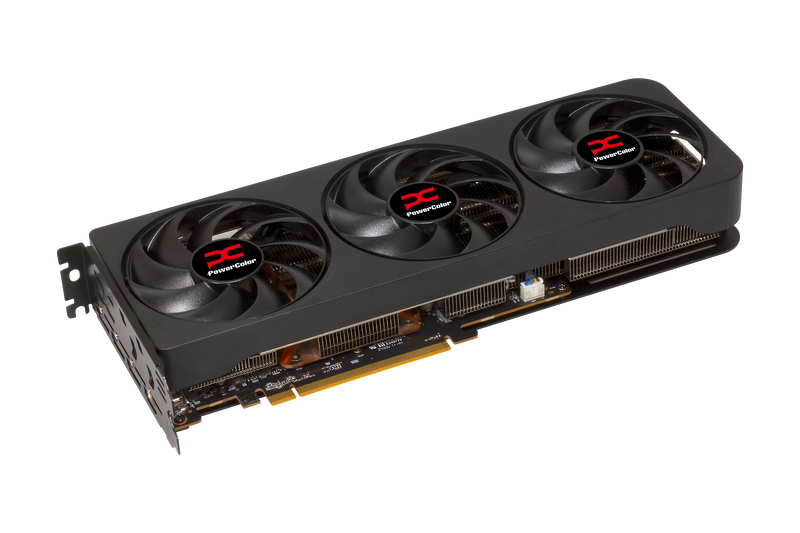 PowerColor Reaper RX 9070 XT grafikkort montert i PC