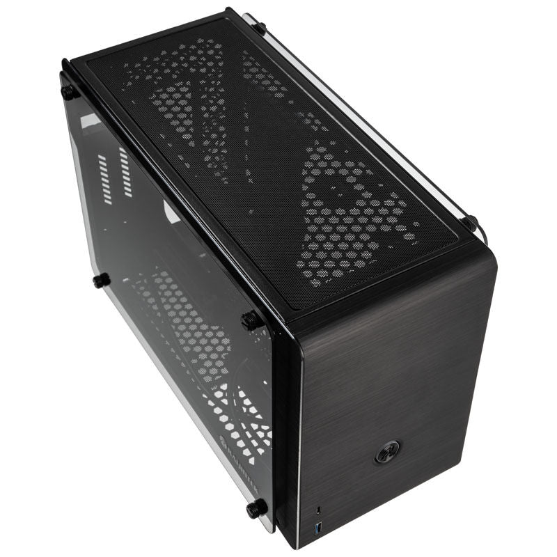 Raijintek Ophion kabinett Mini-ITX herdet glass svart bakside