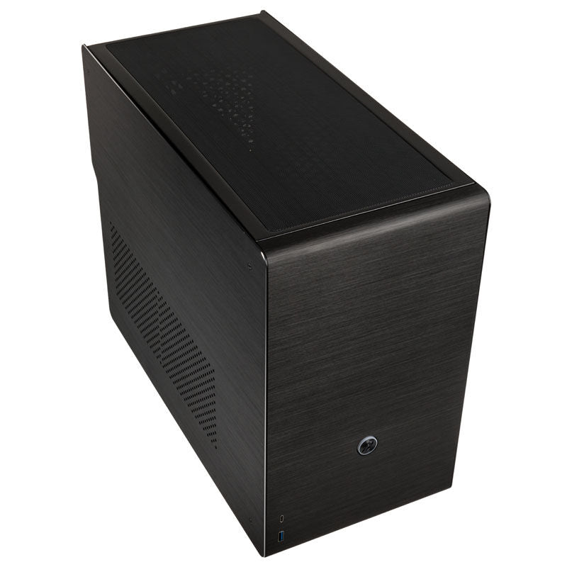 Raijintek Ophion M Evo ALS Micro-ATX kabinett aluminium svart bakside