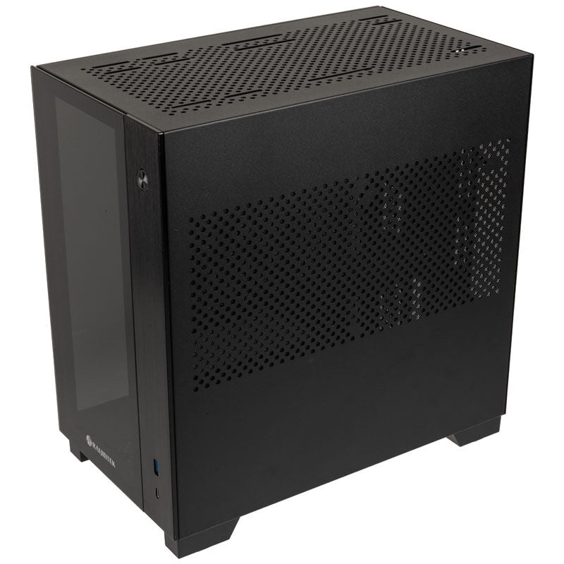 Raijintek PAEAN MINI kabinett Mini-ITX herdet glass svart detalj av frontpanel