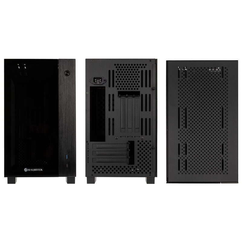 Raijintek PAEAN MINI kabinett Mini-ITX herdet glass svart montert system