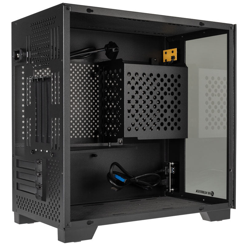 Raijintek PAEAN MINI kabinett Mini-ITX herdet glass svart intern layout