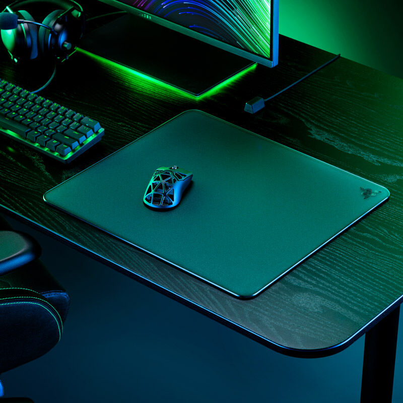 Razer Atlas musematte herdet glass 450x400 mm svart bakside