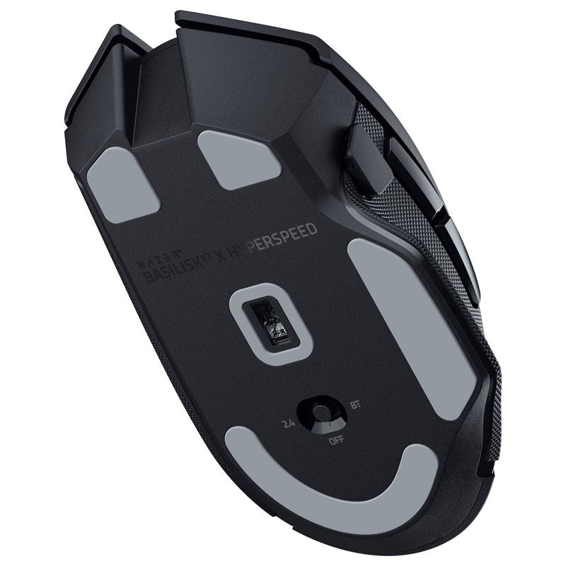 Nærbilde av scrollhjul på Razer Basilisk V3 X HyperSpeed trådløs gamingmus