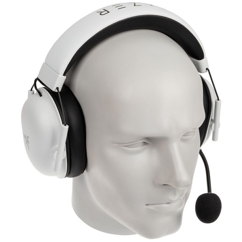 Detaljbilde av Razer BlackShark V2 X gamingheadset kablet hvit