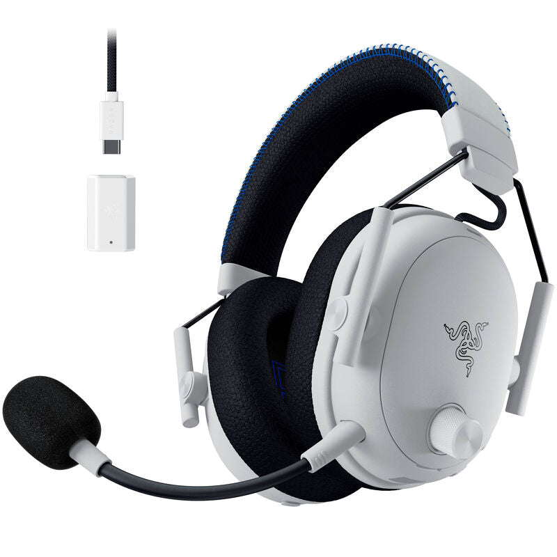 Razer BlackShark V3 Pro trådløst gamingheadset for PlayStation hvit bakside