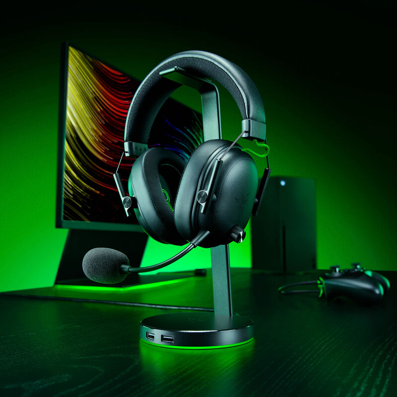 Sideprofil av Razer BlackShark V3 trådløst gamingheadset for Xbox svart