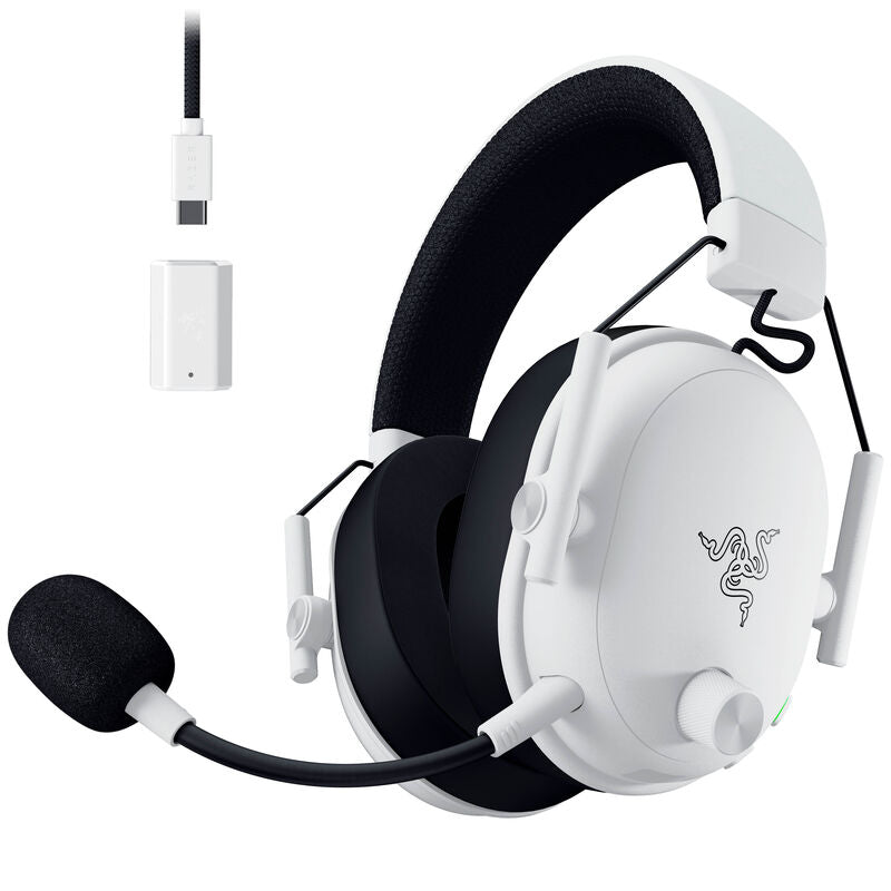 Bakside av Razer BlackShark V3 trådløst gamingheadset 7.1 hvit