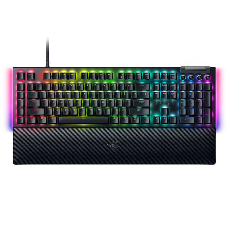 Razer BlackWidow V4 gamingtastatur mekanisk Yellow Switch RGB svart bakside