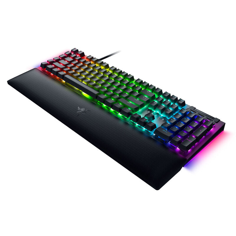Razer BlackWidow V4 gamingtastatur mekanisk Yellow Switch RGB svart tastaturdetalj