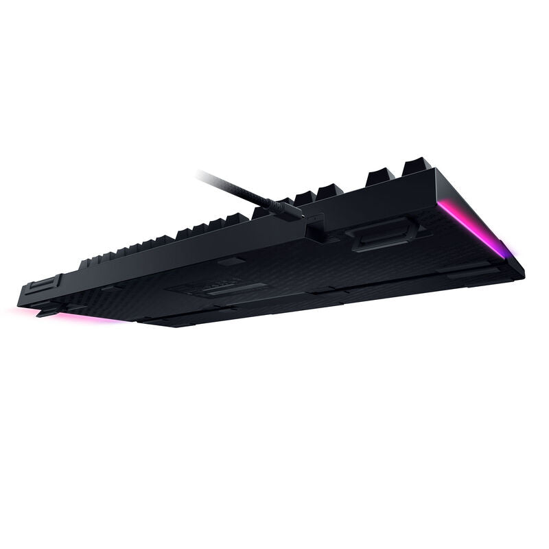 Razer BlackWidow V4 gamingtastatur mekanisk Yellow Switch RGB svart RGB-belysning detalj
