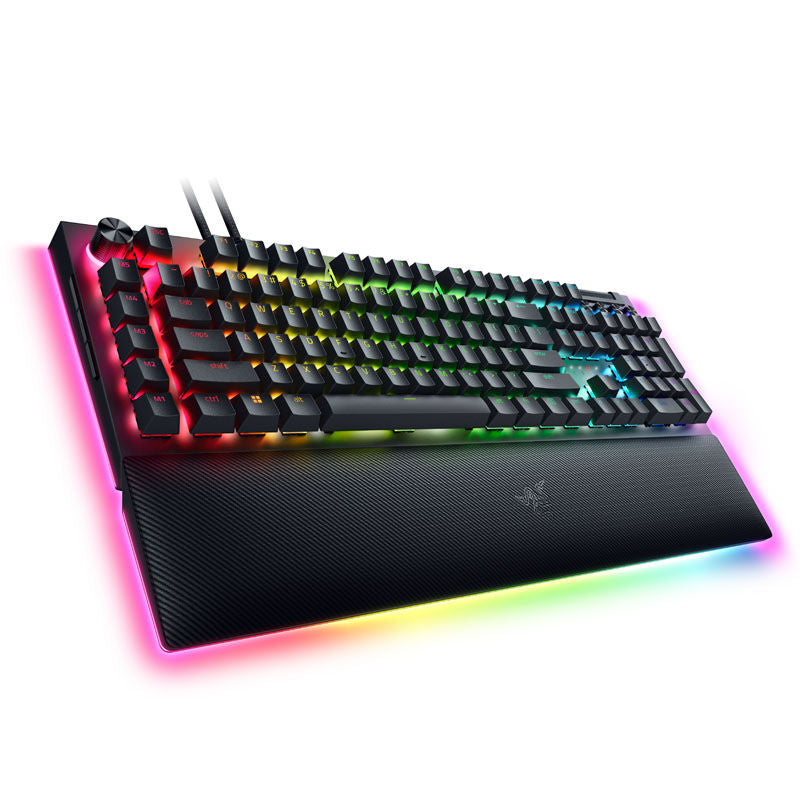 Detalj av Razer BlackWidow V4 Pro gamingtastatur Green switch taster