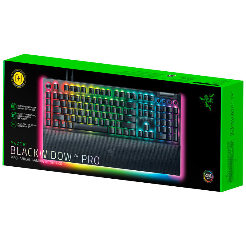 Razer BlackWidow V4 Pro gamingtastatur Yellow Switch USB Type-C kabel