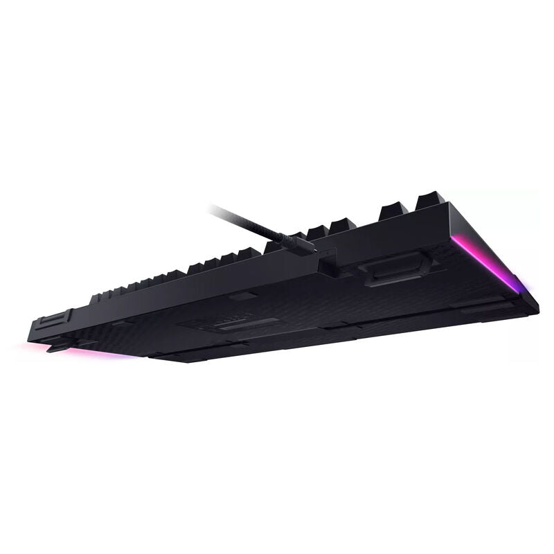 Sideprofil av Razer BlackWidow V4 gamingtastatur mekanisk Green Switch svart