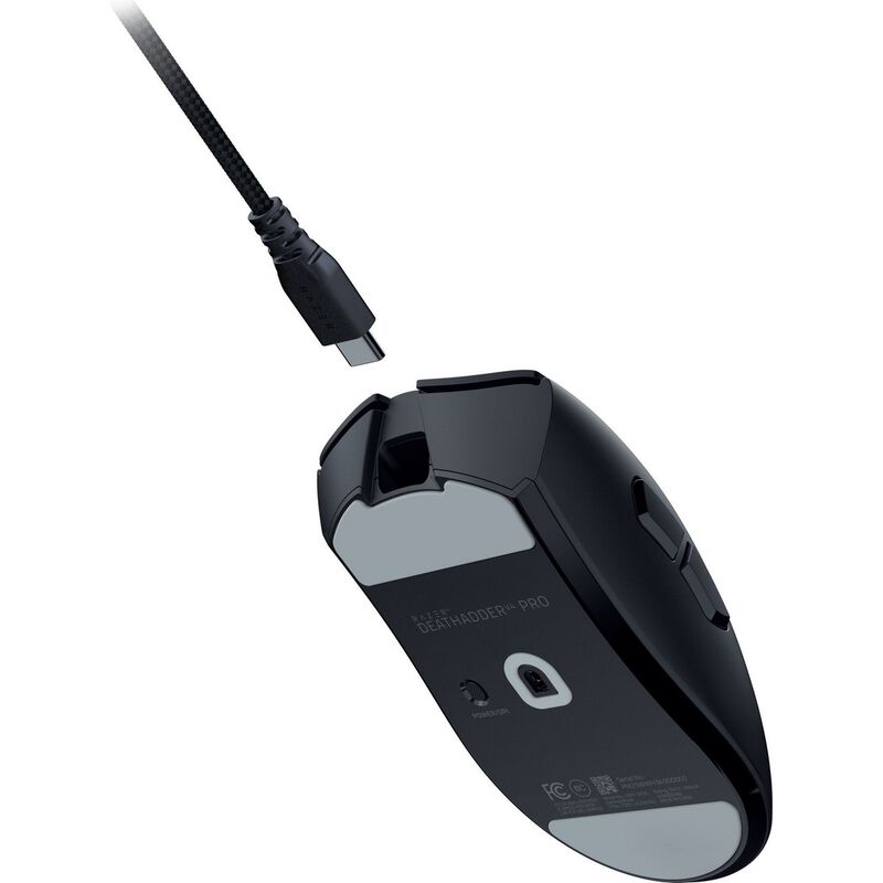 Razer DeathAdder V4 Pro trådløs gamingmus emballasje bakside