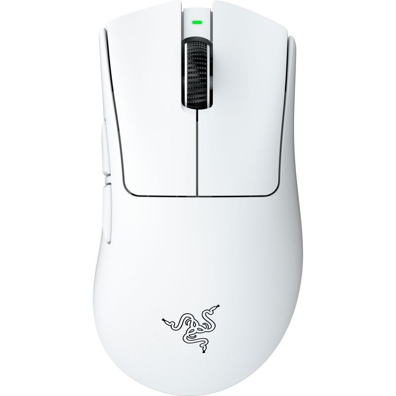 Razer DeathAdder V4 Pro trådløs gamingmus hvit forfra
