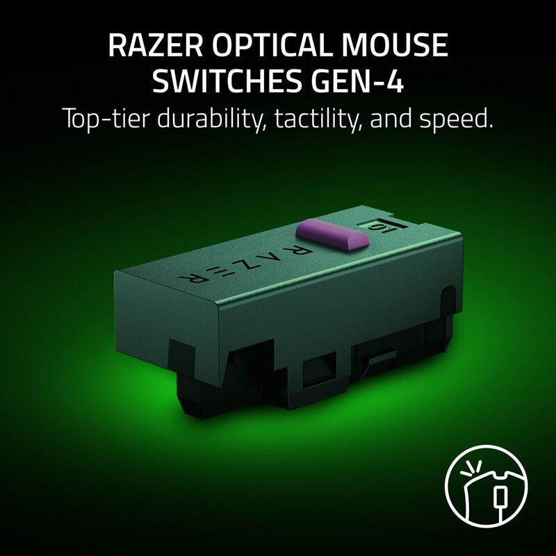Razer DeathAdder V4 Pro trådløs gamingmus hvit med USB-C kabel