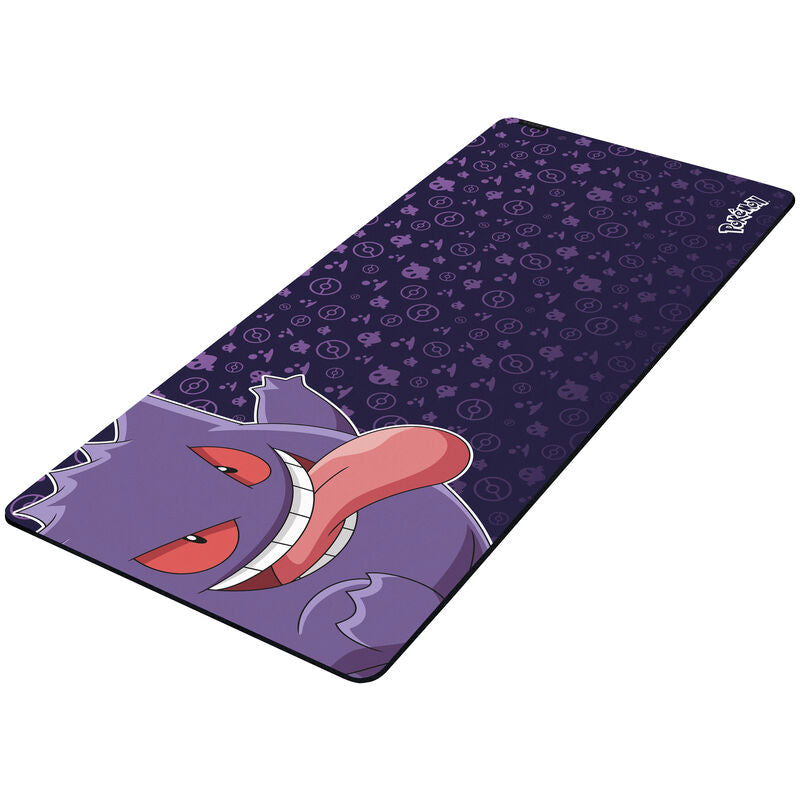 Nærbilde av teksturert mikrofiber på Razer Gigantus V2 Pokémon Gengar musematte