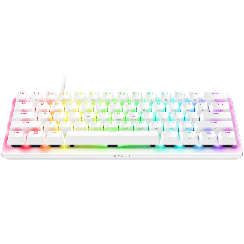 Razer Huntsman V3 Pro Mini gamingtastatur 60% optisk hvit detalj av tastatur