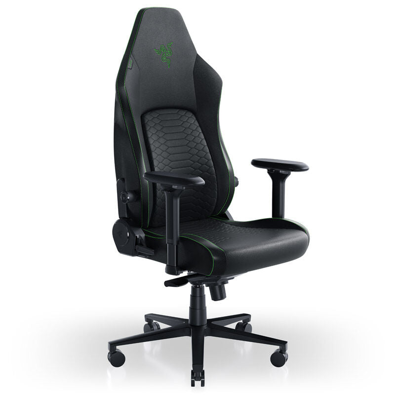 Razer Iskur V2 gamingstol grønn PU-lær 4D armlener forfra