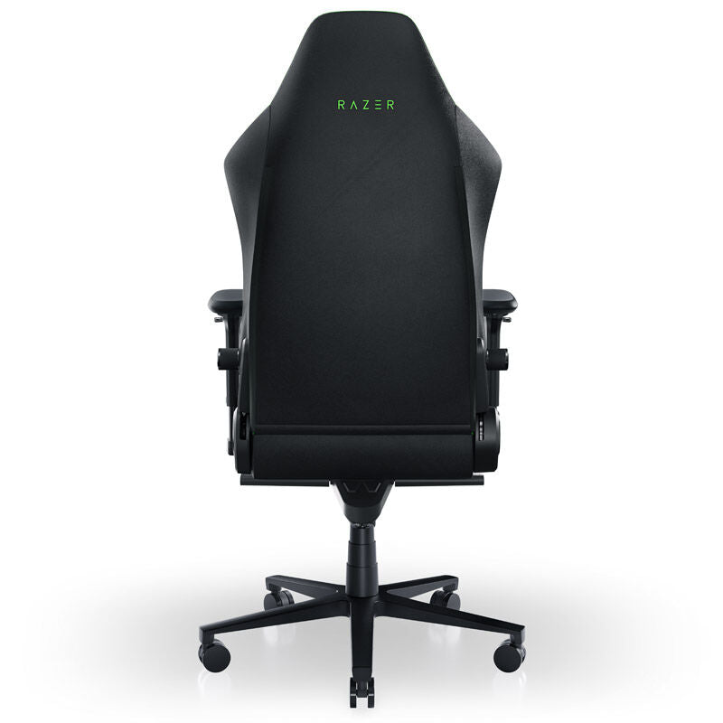 Nærbilde av armlener på Razer Iskur V2 gamingstol grønn PU-lær 4D armlener