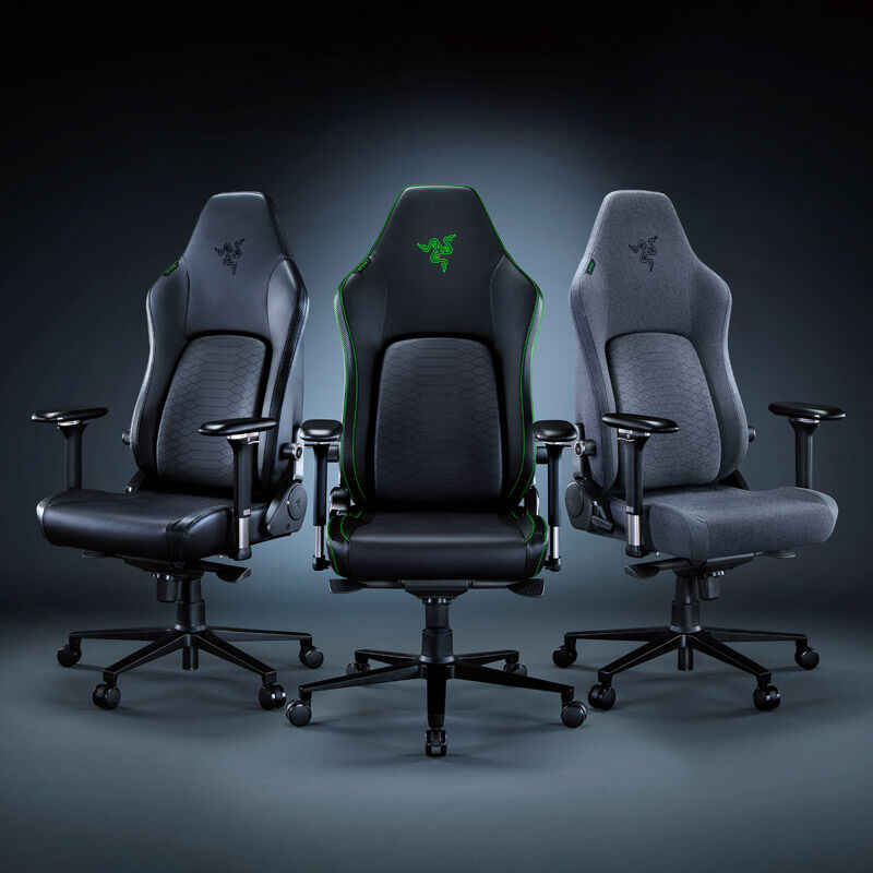Razer Iskur V2 gamingstol grønn PU-lær 4D armlener - Razer
