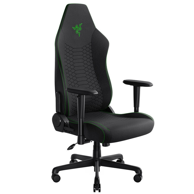 Razer Iskur V2 X gamingstol integrert korsryggstøtte stoff svart forfra