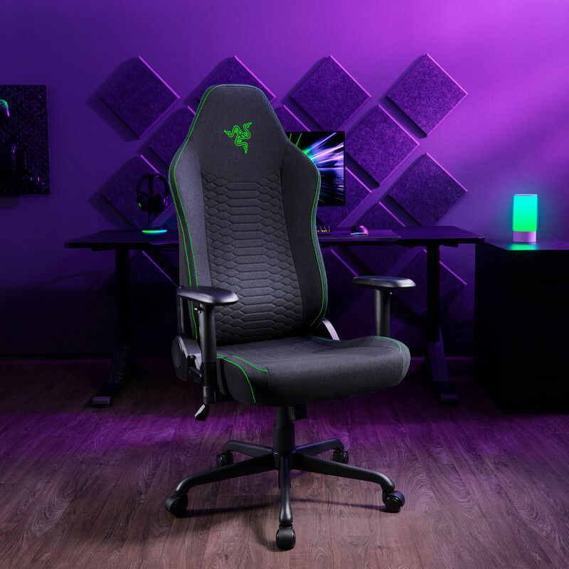 Razer Iskur V2 X gamingstol integrert korsryggstøtte stoff - Razer