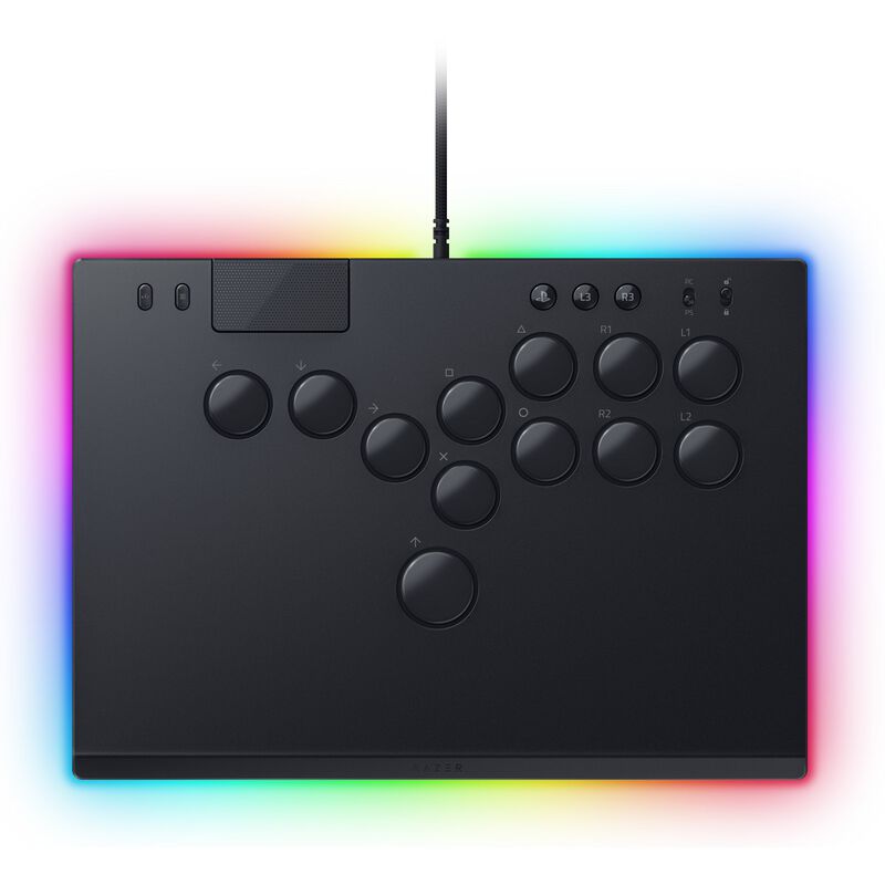 Razer Kitsune All-Button arcade kontroller PS5/PC svart forfra